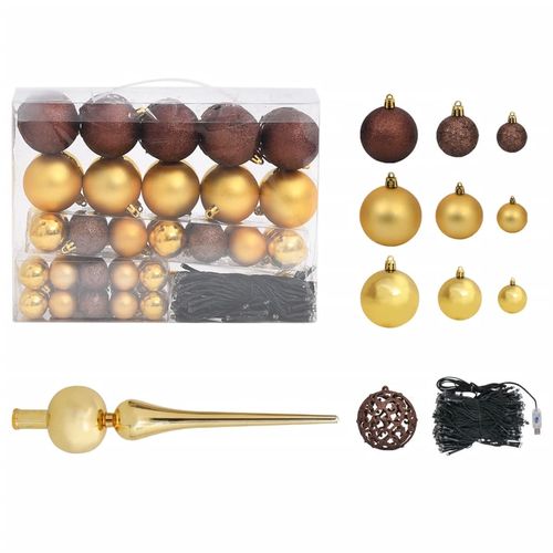 vidaXL 4.9ft Pre - lit Frosted Christmas Tree with Ornaments & Pine Cones - plants - express.com