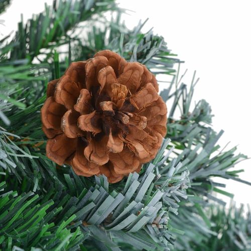 vidaXL 4.9ft Pre - lit Frosted Christmas Tree with Ornaments & Pine Cones - plants - express.com