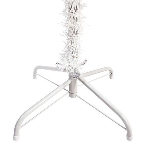 vidaXL Elegant Slim White Christmas Tree - 120 cm of Holiday Charm - plants - express.com