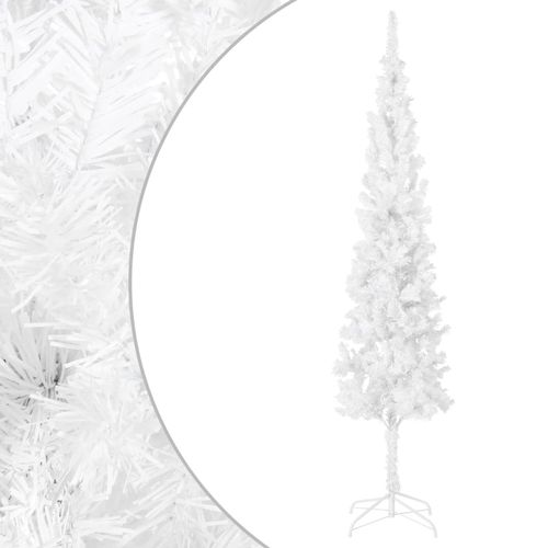 vidaXL Elegant Slim White Christmas Tree - 120 cm of Holiday Charm - plants - express.com