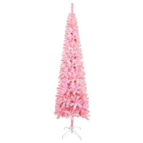 vidaXL Elegant Slim White Christmas Tree - 120 cm of Holiday Charm - plants - express.com