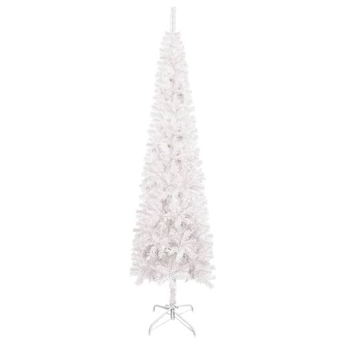 vidaXL Elegant Slim White Christmas Tree - 120 cm of Holiday Charm - plants - express.com
