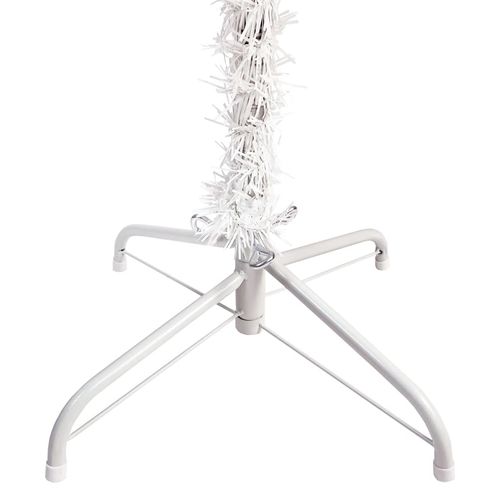 vidaXL Elegant Slim White Christmas Tree - 120 cm of Holiday Charm - plants - express.com
