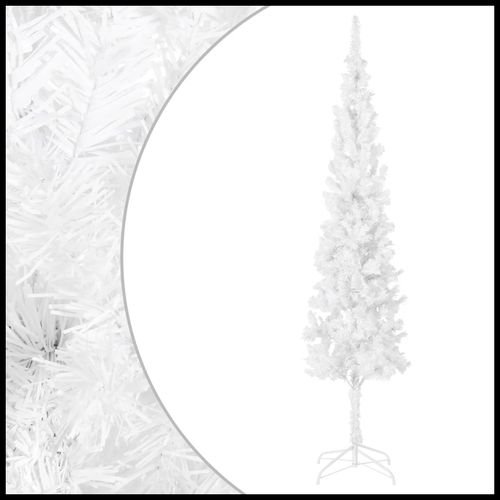 vidaXL Elegant Slim White Christmas Tree - 120 cm of Holiday Charm - plants - express.com