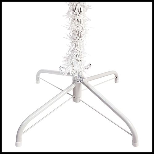 vidaXL Elegant Slim White Christmas Tree - 120 cm of Holiday Charm - plants - express.com
