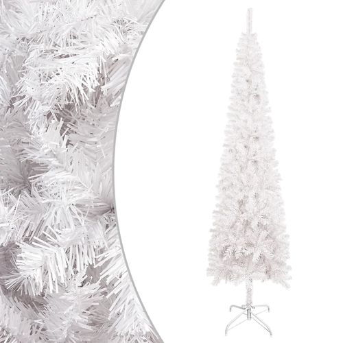 vidaXL Elegant Slim White Christmas Tree - 120 cm of Holiday Charm - plants - express.com
