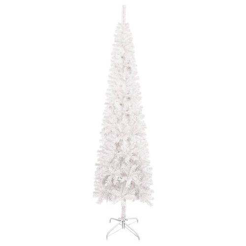 vidaXL Elegant Slim White Christmas Tree - 120 cm of Holiday Charm - plants - express.com