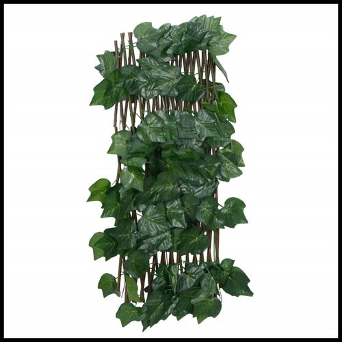 vidaXL Expandable Green Grape Leaf Trellis – PVC & Wood, 180x20 cm - plants - express.com
