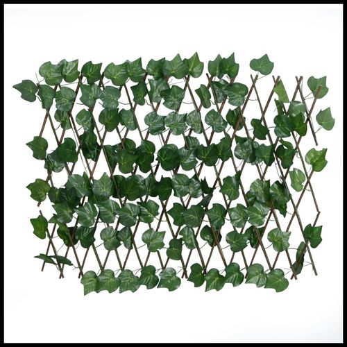 vidaXL Expandable Green Grape Leaf Trellis – PVC & Wood, 180x20 cm - plants - express.com