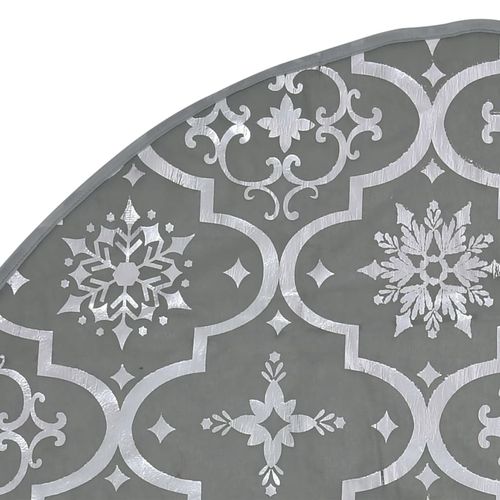 vidaXL Festive Red Christmas Tree Skirt & Sock | Snow Pattern, 90cm - plants - express.com