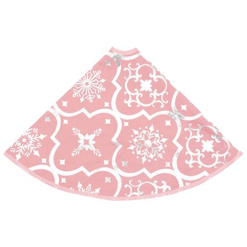 vidaXL Festive Red Christmas Tree Skirt & Sock | Snow Pattern, 90cm - plants - express.com