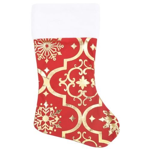 vidaXL Festive Red Christmas Tree Skirt & Sock | Snow Pattern, 90cm - plants - express.com