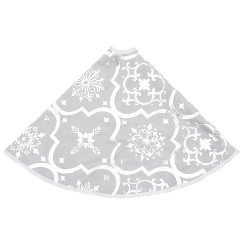 vidaXL Festive Red Christmas Tree Skirt & Sock | Snow Pattern, 90cm - plants - express.com
