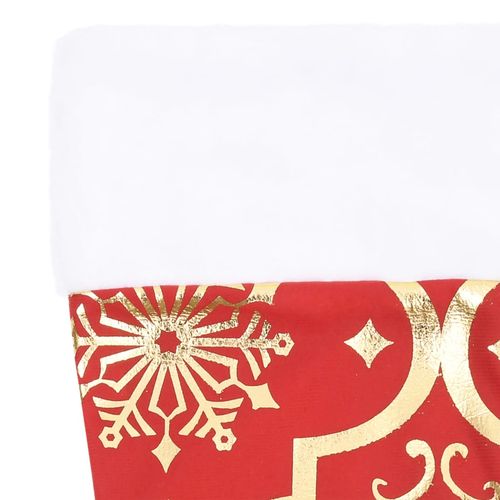 vidaXL Festive Red Christmas Tree Skirt & Sock | Snow Pattern, 90cm - plants - express.com