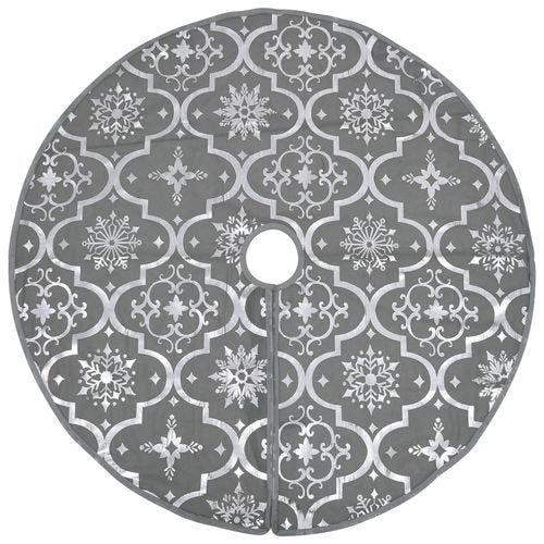 vidaXL Festive Red Christmas Tree Skirt & Sock | Snow Pattern, 90cm - plants - express.com