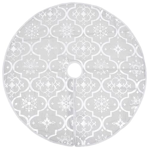 vidaXL Festive Red Christmas Tree Skirt & Sock | Snow Pattern, 90cm - plants - express.com