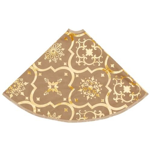 vidaXL Festive Red Christmas Tree Skirt & Sock | Snow Pattern, 90cm - plants - express.com