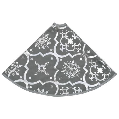 vidaXL Festive Red Christmas Tree Skirt & Sock | Snow Pattern, 90cm - plants - express.com