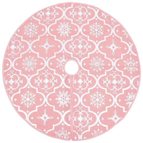 vidaXL Festive Red Christmas Tree Skirt & Sock | Snow Pattern, 90cm - plants - express.com