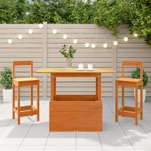vidaXL Wax Brown Solid Pine Garden Table - 100x50x75 cm, Classic Charm - plants - express.com