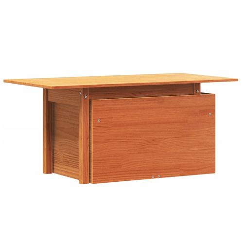 vidaXL Wax Brown Solid Pine Garden Table - 100x50x75 cm, Classic Charm - plants - express.com