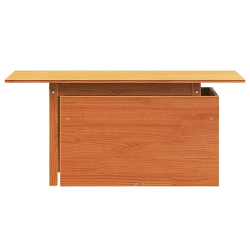 vidaXL Wax Brown Solid Pine Garden Table - 100x50x75 cm, Classic Charm - plants - express.com