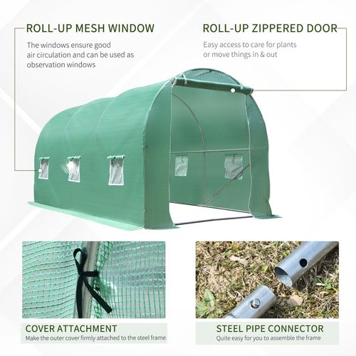 Walk - In Greenhouse Tunnel – Rounded Polytunnel for Gardening - plants - express.com