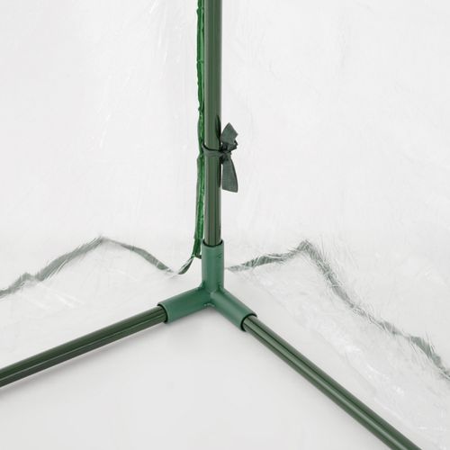 Walk - In Lean - To Tunnel Greenhouse – Wall - Mounted with PVC Cover & Roll - Up Door - plants - express.com