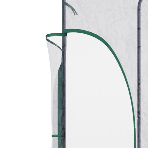 Walk - In Lean - To Tunnel Greenhouse – Wall - Mounted with PVC Cover & Roll - Up Door - plants - express.com