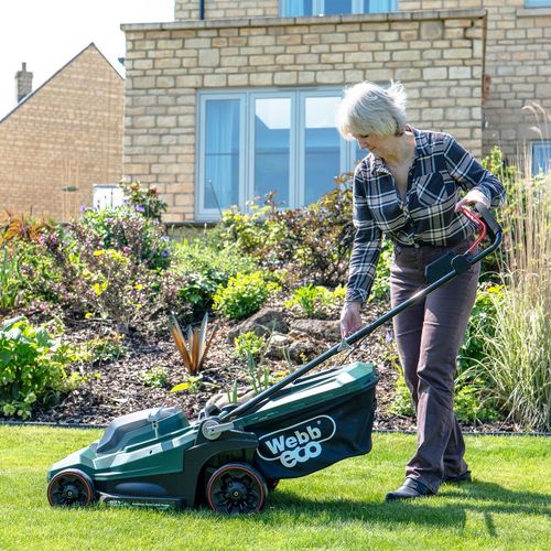 Webb 40V (2 x 20v) 43cm (17") Cordless Rotary Lawnmower (2 x 4AH Battery & Charger) - plants - express.com