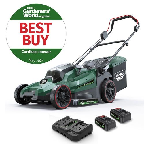 Webb 40V (2 x 20v) 43cm (17") Cordless Rotary Lawnmower (2 x 4AH Battery & Charger) - plants - express.com
