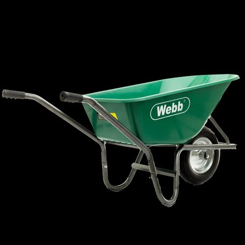 Webb 90 Litre Poly Body Wheelbarrow with Puncher proof Wheel (150Kg Capacity) - plants - express.com