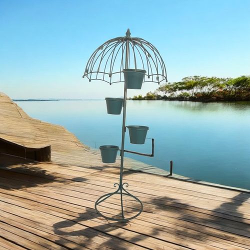 Whimsical 130CM Blue Metal Garden Planter – Add Charm to Your Outdoors! - plants - express.com