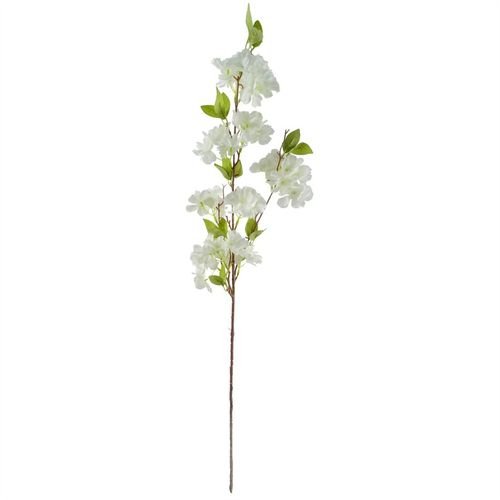 White Silk Blossom Stem Pack of 6 - 100cm Elegant Floral Decor - plants - express.com