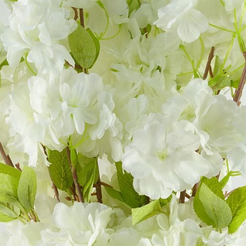 White Silk Blossom Stem Pack of 6 - 100cm Elegant Floral Decor - plants - express.com