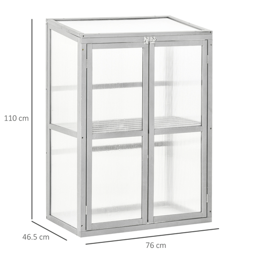 Wooden Cold Frame Greenhouse – 76 x 47 x 110cm (Grey) - plants - express.com