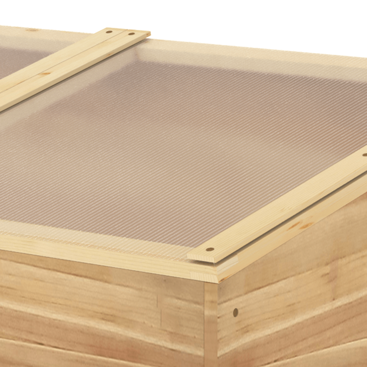 Wooden Cold Frame Greenhouse Grow House, 100 x 50 x 36 cm, Natural - plants - express.com