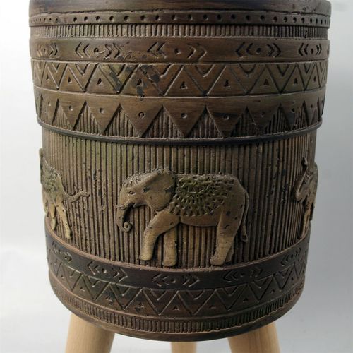 Zandi Elephant 40cm Rustic Fibreglass Composite Planter - Indoor/Outdoor Gem! - plants - express.com
