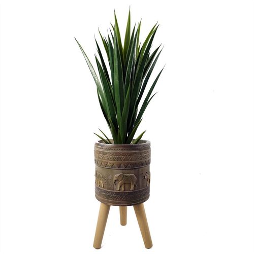 Zandi Elephant 40cm Rustic Fibreglass Composite Planter - Indoor/Outdoor Gem! - plants - express.com