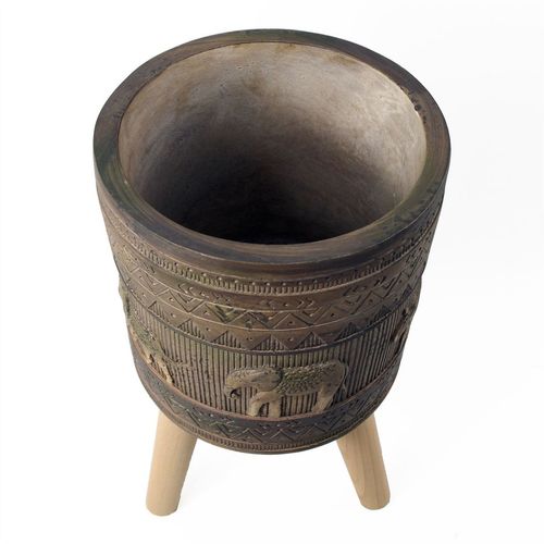 Zandi Elephant 40cm Rustic Fibreglass Composite Planter - Indoor/Outdoor Gem! - plants - express.com