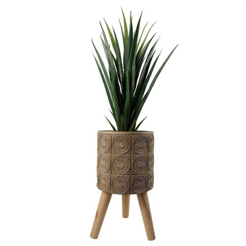 Zandi Flowers Rustic Large Planter - 40cm Fibreglass Composite Elegance - plants - express.com