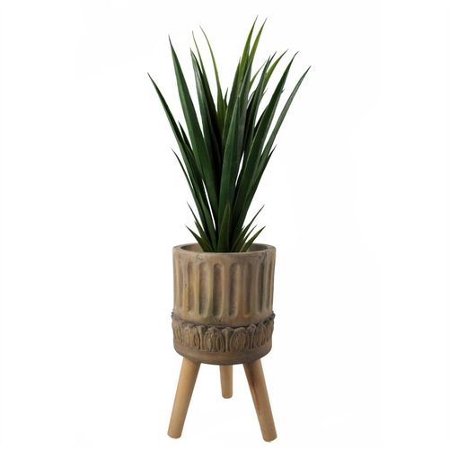 Zandi Roman 40cm Large Rustic Fiberglass Planter - Elegant Indoor & Outdoor - plants - express.com