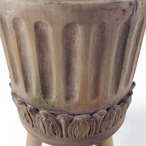 Zandi Roman 40cm Large Rustic Fiberglass Planter - Elegant Indoor & Outdoor - plants - express.com