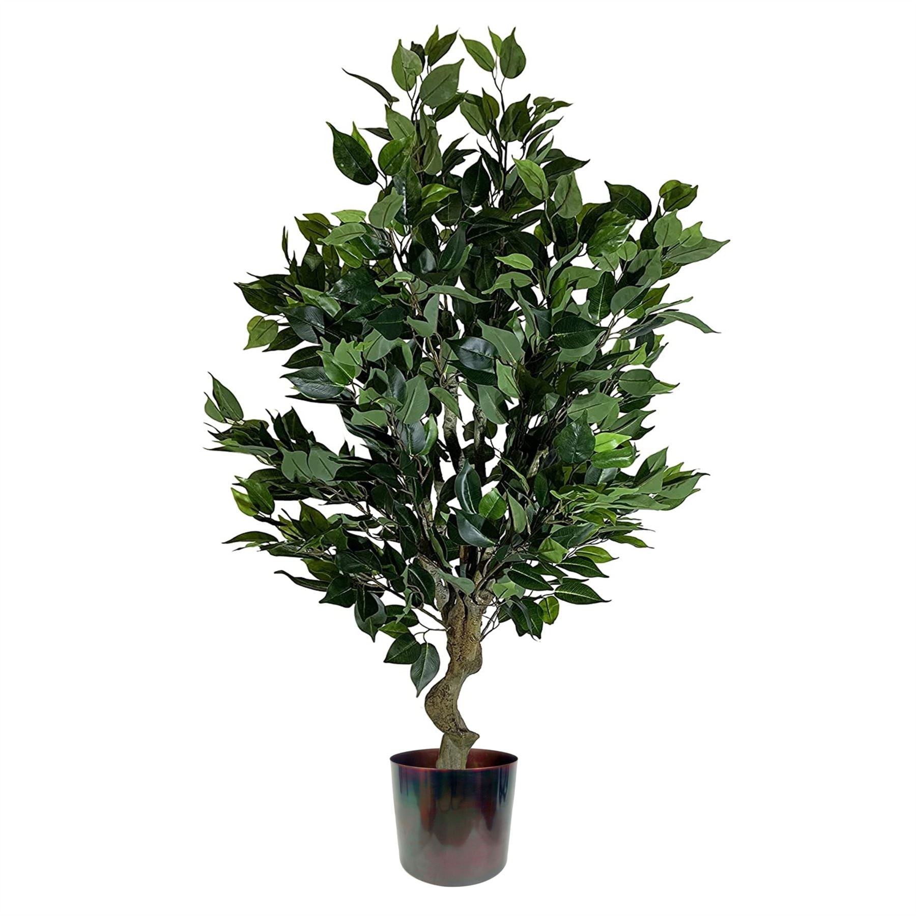 100cm Leaf Realistic Artificial Ficus Tree / Plant Bush Ficus Multicolour Planter - plants - express.com