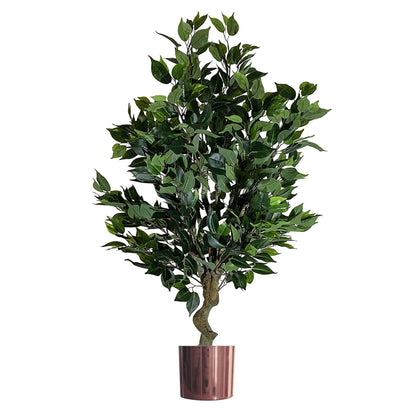 100cm Realistic Artificial Ficus Tree in Copper Planter - plants - express.com