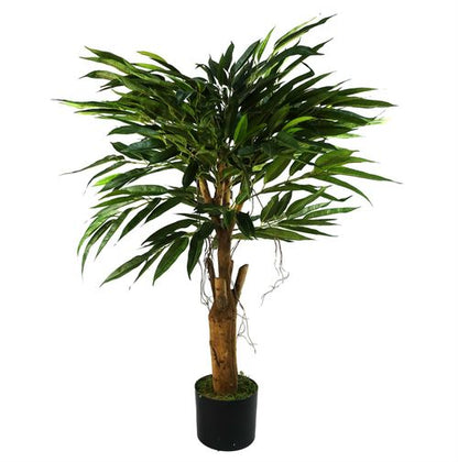 100cm Realistic Ficus Tree with Natural Trunk - Lifelike Silk Leaves & Vines - plants - express.com