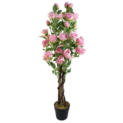 105cm Artificial Pink Rose Tree - plants - express.com