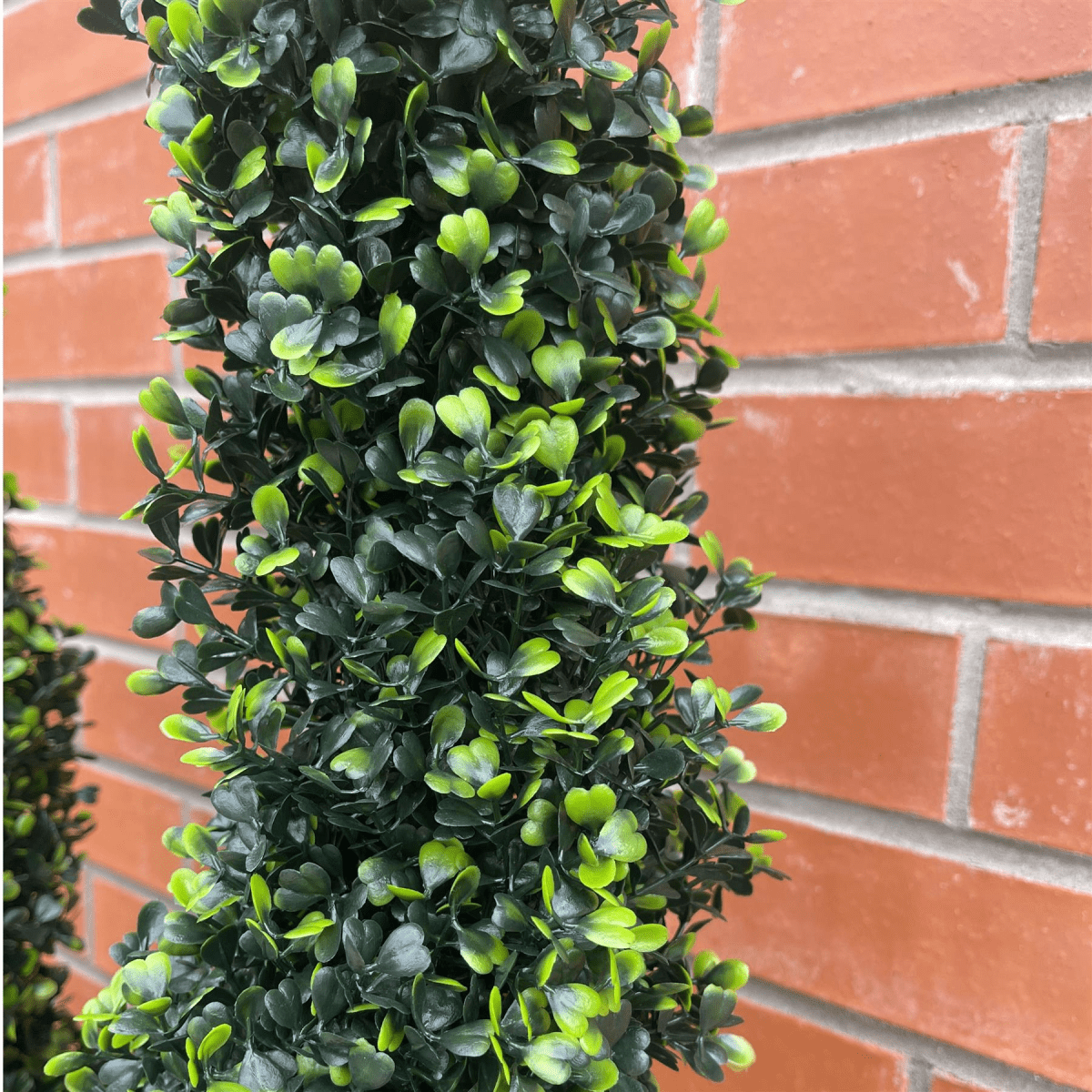 120cm Lifelike Artificial Boxwood Spiral Topiary - Timeless Elegance for Any Space - plants - express.com