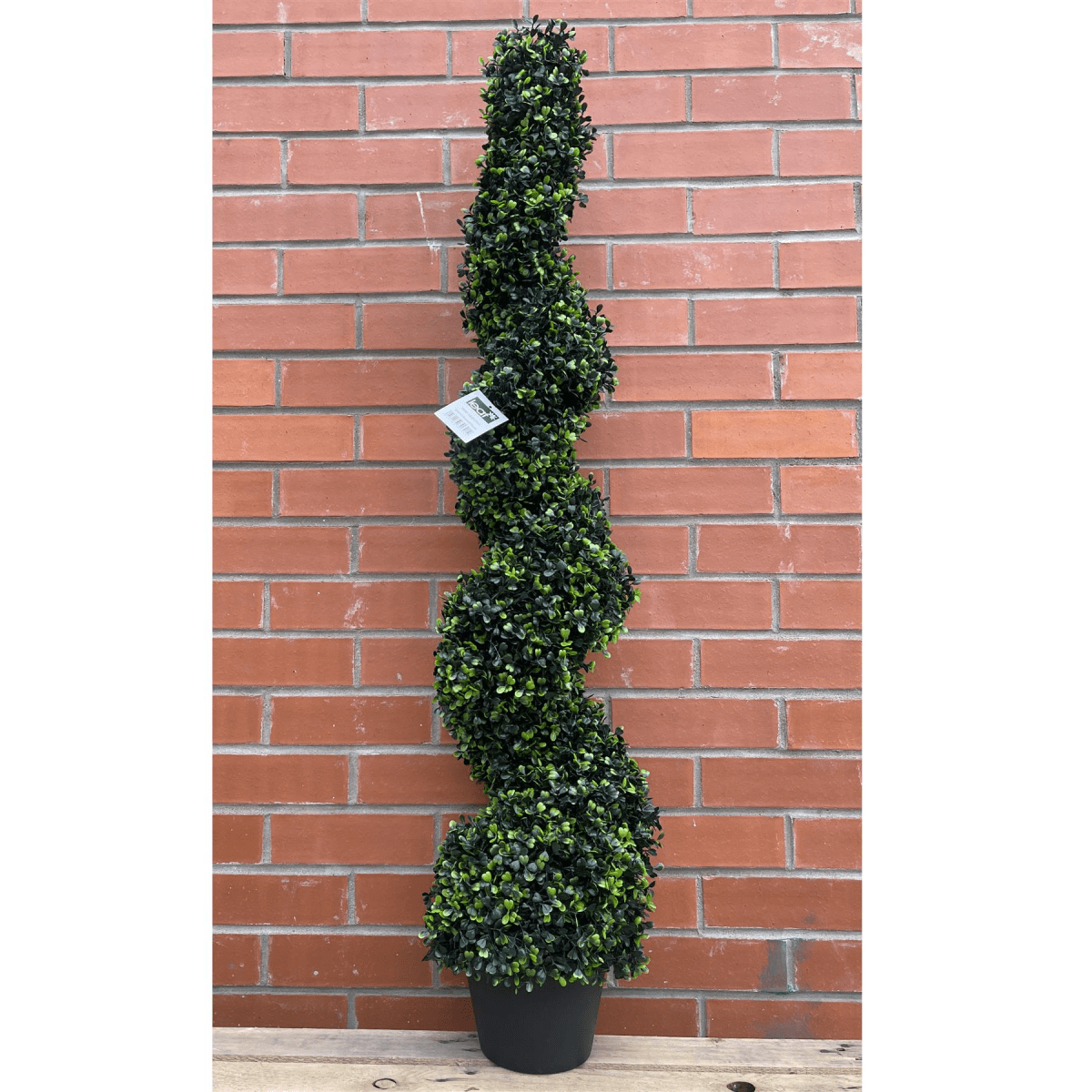 120cm Lifelike Artificial Boxwood Spiral Topiary - Timeless Elegance for Any Space - plants - express.com