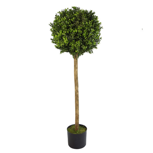 120cm Lifelike Artificial Boxwood Topiary Ball Tree for Indoor & Outdoor Decor - plants - express.com